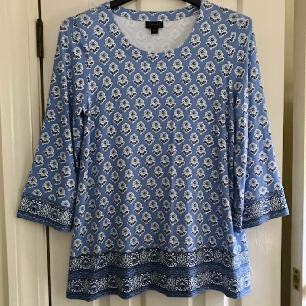 J. Jill Wearever Scoop-neck Tunic with  3/4 Sleeves